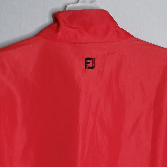 DryJoy by FootJoy Golf Jacket Mens Large Red Pullover Water Resist Regatta Bay - Picture 11 of 12